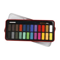 Colortime Aquarell-Farbkasten mit 24 Farben á 12 x...