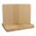 25 x A6 card, rounded, Kraft cardboard 283 g/m², brown, unprinted