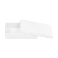 Folding box 15,5 x 23,5 x 5 cm, white, with lid, premium...