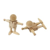 Movable wooden figurines, height 8cm, China berry, 5pcs/pack