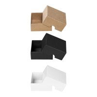 Folding box 6 x 6.5 x 3 cm, Brown, Black, White, with lid...