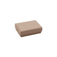 Box papier-mâché rectangular, natural brown,...