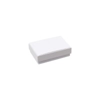Box papier-mâché rectangular, white, FSC...