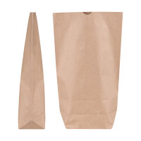 Paper bag, kraft paper, brown, various sizes, single-layer