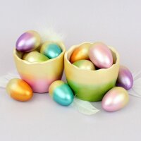 Wooden eggs, Easter eggs, 4 cm, Easter decoration for painting and hanging 15 pieces