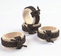 Wooden napkin rings, napkin holder table decoration to...