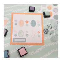 Scrapbooking paper with spring motifs, pastel craft paper...