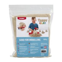Sandy Clay Modelliermasse, wiederverwendbarer Modelliersand, Spielsand, Natur, 1 kg