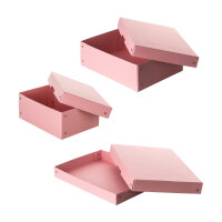 Falken Box Pastell Pink, DIN A4 oder DIN A5, Geschenkkarton mit Deckel, Aufbewahrungskarton, FSC
