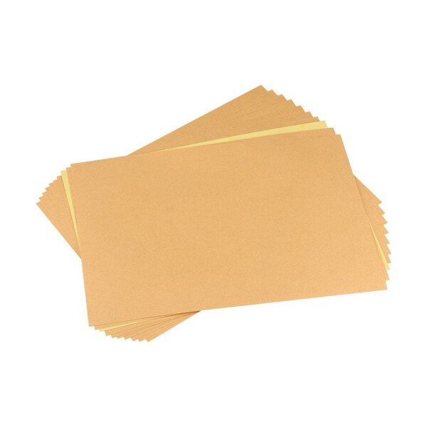 Selbstklebendes Kraftpapier A4, 80 g/m², glatt, Ocker - 10 Blatt/Pack