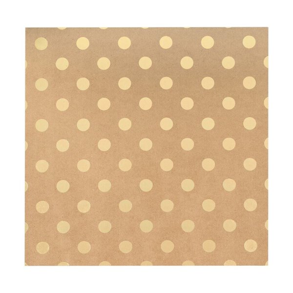 Bazzill Classic Power 30 x 30 cm with gold embossing Dots