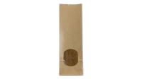 Block bottom bag 80 x 245 x 50 mm, brown, kraft paper...
