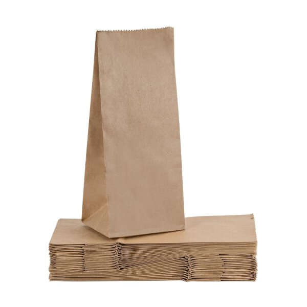 Paper bag 100 x 260 mm, brown, smooth, single-ply, kraft paper, without window