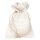 White gift bag with drawstring, 17 x 24 cm, fabric bag, jute bag