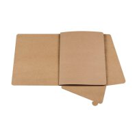 Folder A4, 2-ply, 2 slanted flaps, kraft cardboard,...