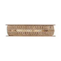 Jute ribbon natural and bronze, 15 mm, 3 m for handicrafts and decoration